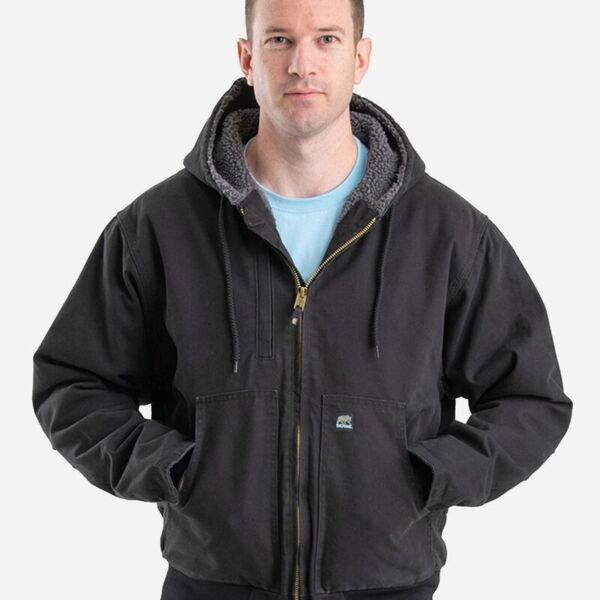 Men's Highland Flex180® Washed Duck Hooded Work Jacket Thumbnail